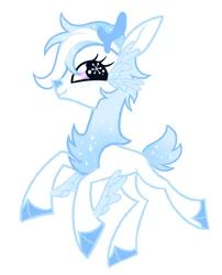 Size: 1286x1588 | Tagged: safe, artist:peaceandlove26, derpibooru import, oc, oc:snow angel (webkinzworldz), unofficial characters only, deer, reindeer, 2021, alternate eye color, antlers, big eyes, blue hair, blue hooves, blue tail, chest fluff, cloven hooves, coat markings, colored antlers, colored chest fluff, colored hooves, colored nose, eyelashes, eyeshadow, facial markings, gradient hair, gradient tail, head wings, hooves, image, leg wings, lidded eyes, limited palette, long legs, looking back, makeup, male, non-pony oc, old art, png, profile, purple eyes, raised hoof, raised hooves, raised leg, shiny hooves, show accurate, simple background, slender, smiling, solo, sparkly eyes, sparkly mane, sparkly tail, tail, tall, thin, two toned hair, white background, white coat, white fur, wingding eyes, wings