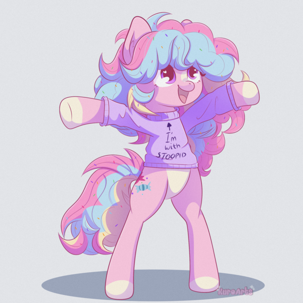 Size: 2048x2048 | Tagged: safe, artist:kuroartss, derpibooru import, oc, oc:sugar rush, unofficial characters only, pegasus, pony, bipedal, clothes, female, heart, heart eyes, high res, image, mare, open mouth, open smile, pegasus oc, png, smiling, solo, sweater, tail, wingding eyes, wings