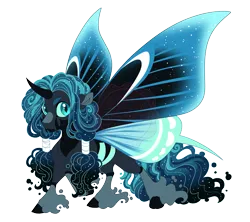 Size: 4400x3900 | Tagged: safe, artist:gigason, derpibooru import, oc, oc:carabus, unofficial characters only, changepony, hybrid, image, magical lesbian spawn, offspring, parent:nightmare moon, parent:queen chrysalis, parents:chrysmoon, png, simple background, solo, transparent background