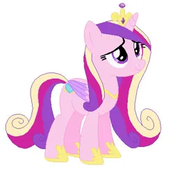 Size: 410x412 | Tagged: safe, artist:diana173076, artist:selenaede, derpibooru import, princess cadance, alicorn, pony, g4, alternate universe, base used, crown, hoof shoes, image, jewelry, jpeg, regalia, simple background, solo, tiara, white background