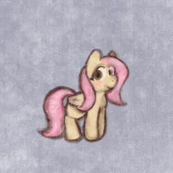 Size: 1000x1000 | Tagged: safe, artist:felixmcfurry, derpibooru import, fluttershy, pegasus, pony, g4, eyelashes, female, image, mare, missing cutie mark, pastel, pink mane, png, smiling, soft, solo, wings, yellow fur