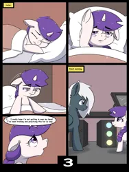 Size: 6000x8000 | Tagged: safe, artist:imposter dude, derpibooru import, oc, oc:snowie aura, oc:tempest streamrider, unofficial characters only, pegasus, pony, unicorn, bed, computer, horn, image, png, sleeping