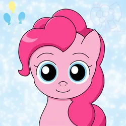 Size: 1600x1600 | Tagged: safe, artist:totallysilversakura, derpibooru import, pinkie pie, earth pony, pony, g4, female, image, jpeg, looking at you, mare, smiling, smiling at you, solo, staring into your soul