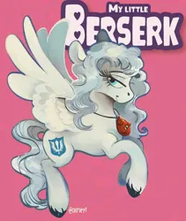 Size: 720x854 | Tagged: safe, artist:coypuppy, derpibooru import, ponified, pegasus, pony, berserk, griffith, image, jewelry, jpeg, necklace, smiling