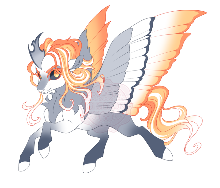 Size: 4800x4100 | Tagged: safe, artist:gigason, derpibooru import, oc, oc:candle light, alicorn, pony, absurd resolution, colored wings, image, multicolored wings, offspring, parent:daybreaker, parent:pony of shadows, png, simple background, solo, transparent background, wings