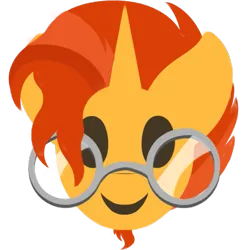 Size: 669x669 | Tagged: safe, artist:czu, derpibooru import, sunburst, emoji, glasses, image, nerd, png