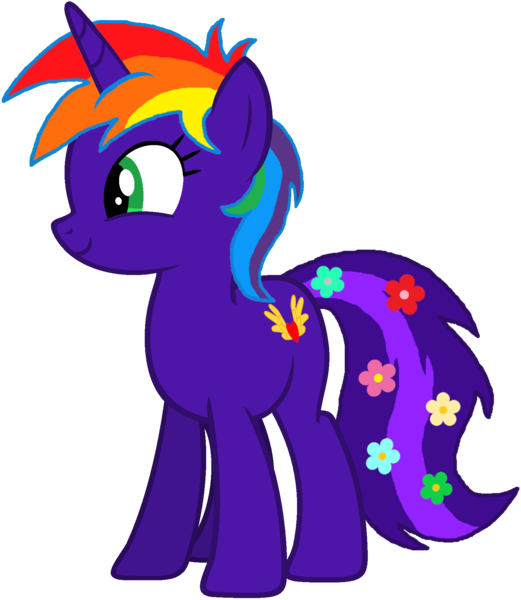 Size: 1605x1848 | Tagged: safe, artist:star-armour95, derpibooru import, oc, oc:rainbow flower, unofficial characters only, unicorn, g4, cute, horn, image, png, simple background, smiling, solo, transparent background, vector