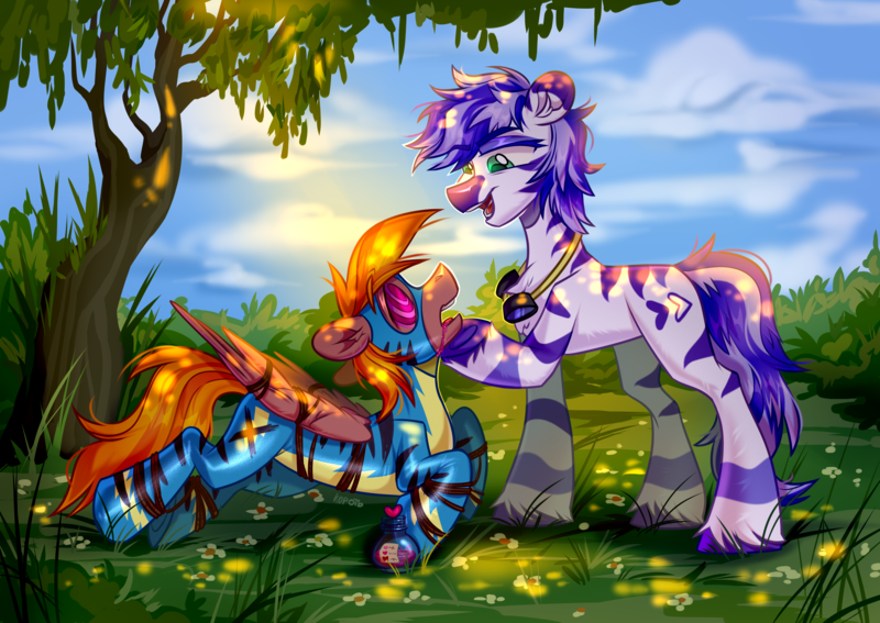 Size: 4800x3400 | Tagged: suggestive, artist:c0pter, derpibooru import, oc, oc:coma, unofficial characters only, pegasus, pony, zebra, bondage, clothes, costume, domination, humiliation, hypnosis, image, pegas, pegasus oc, png, potion, rope, rope bondage, slave, uniform, wings, wonderbolts, wonderbolts uniform, zebra oc, zebradom