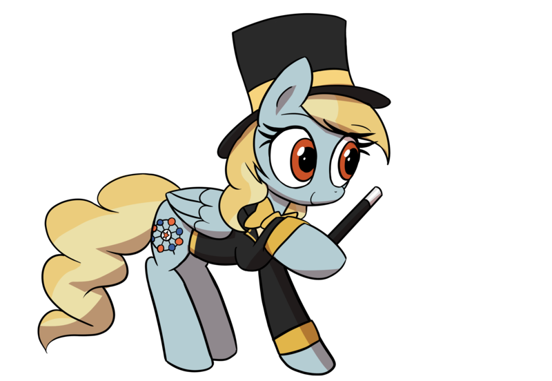 Size: 5800x4000 | Tagged: safe, artist:vultraz, ponerpics import, oc, oc:fair flyer, pegasus, pony, bowtie, female, hat, image, mare, mare fair, mare fair 2024, png, simple background, snowpity inc., solo, top hat, transparent background