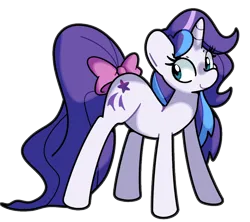 Size: 900x800 | Tagged: safe, artist:kindakismet, derpibooru import, glory, pony, unicorn, g1, bow, horn, image, png, simple background, solo, tail, tail bow, transparent background