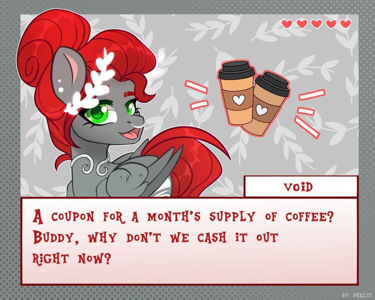 Size: 2048x1638 | Tagged: safe, artist:shelti, ponerpics import, oc, unofficial characters only, pony, coffee, dialogue, female, image, jpeg, mare