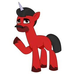 Size: 1200x1200 | Tagged: safe, artist:prixy05, derpibooru import, oc, oc:mickey motion, unofficial characters only, pony, unicorn, g5, my little pony: tell your tale, facial hair, horn, image, male, moustache, png, simple background, solo, stallion, transparent background, vector