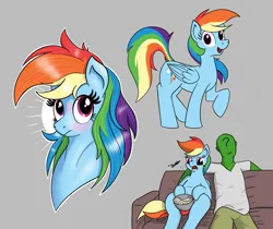 Size: 2803x2356 | Tagged: safe, artist:eels, derpibooru import, rainbow dash, oc, oc:anon, human, pegasus, pony, g4, image, multicolored hair, png, rainbow hair