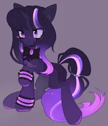 Size: 1852x2155 | Tagged: safe, artist:astralblues, derpibooru import, oc, pony, unicorn, female, horn, image, mare, neck bow, png, simple background, solo