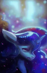 Size: 1870x2880 | Tagged: safe, artist:hierozaki, derpibooru import, princess luna, alicorn, pony, g4, crying, female, image, mare, png, sad, solo