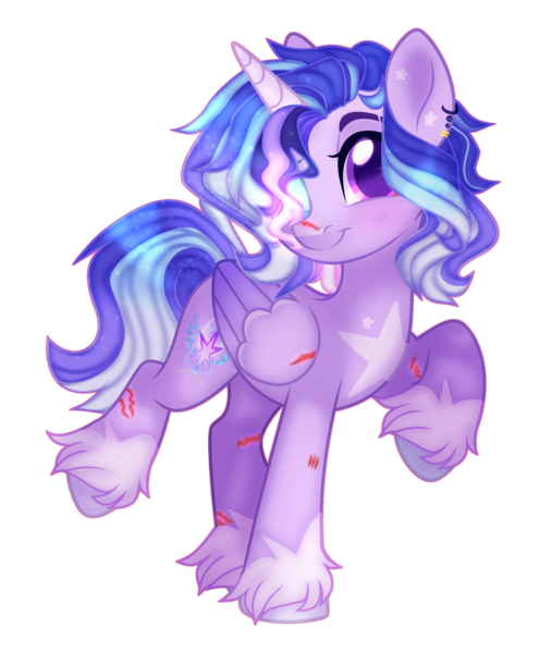 Size: 1859x2255 | Tagged: safe, artist:spectrumnightyt, derpibooru import, oc, oc:stardust, alicorn, pony, female, image, mare, png, scar, simple background, solo, transparent background