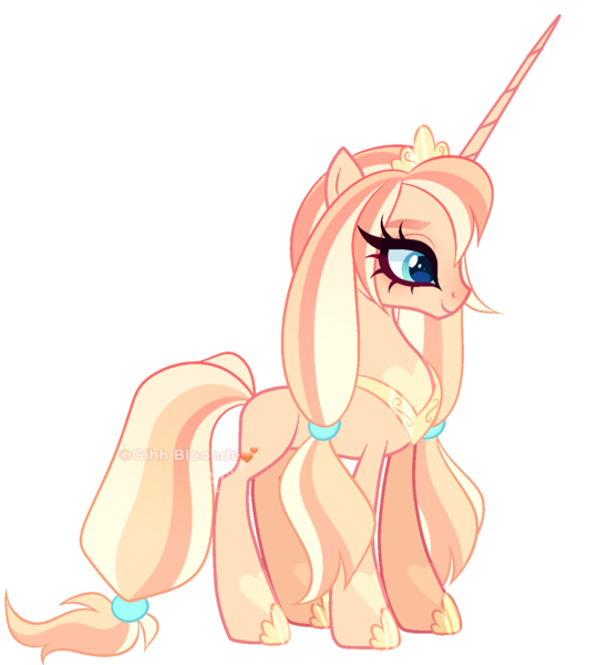 Size: 1387x1541 | Tagged: safe, artist:gihhbloonde, derpibooru import, oc, pony, unicorn, female, horn, image, magical lesbian spawn, mare, offspring, parent:applejack, parent:princess cadance, parents:cadjack, png, simple background, solo, transparent background