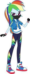 Size: 3822x9230 | Tagged: safe, artist:twilirity, derpibooru import, rainbow dash, human, equestria girls, equestria girls series, absurd resolution, clothes, converse, coronavirus, covid-19, face mask, female, geode of super speed, gloves, image, jacket, magical geodes, mask, pants, png, shoes, simple background, sneakers, solo, transparent background, vector