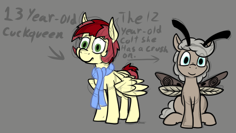 Size: 1113x629 | Tagged: safe, artist:thebathwaterhero, derpibooru import, oc, oc:dusty miller, oc:hidden gem, image, png