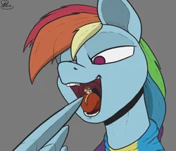 Size: 3500x3000 | Tagged: suggestive, artist:macromousie, derpibooru import, rainbow dash, oc, pony, g4, clothes, drool, female, furry, furry oc, image, macro, mare, mare pred, mawplay, mawshot, micro, open mouth, oral vore, png, pony pred, preddash, simple background, throat, tongue out, uniform, vore, wonderbolts uniform