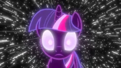 Size: 3840x2160 | Tagged: safe, artist:mbesto, derpibooru import, twilight sparkle, pony, unicorn, glow, glowing eyes, horn, image, jpeg, particles, solo