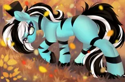 Size: 4000x2600 | Tagged: safe, artist:xvostik, derpibooru import, oc, oc:purapoint, unofficial characters only, earth pony, pony, annoyed, cute, detailed background, earth pony oc, glasses, image, long tail, looking back, male, png, stallion, tail