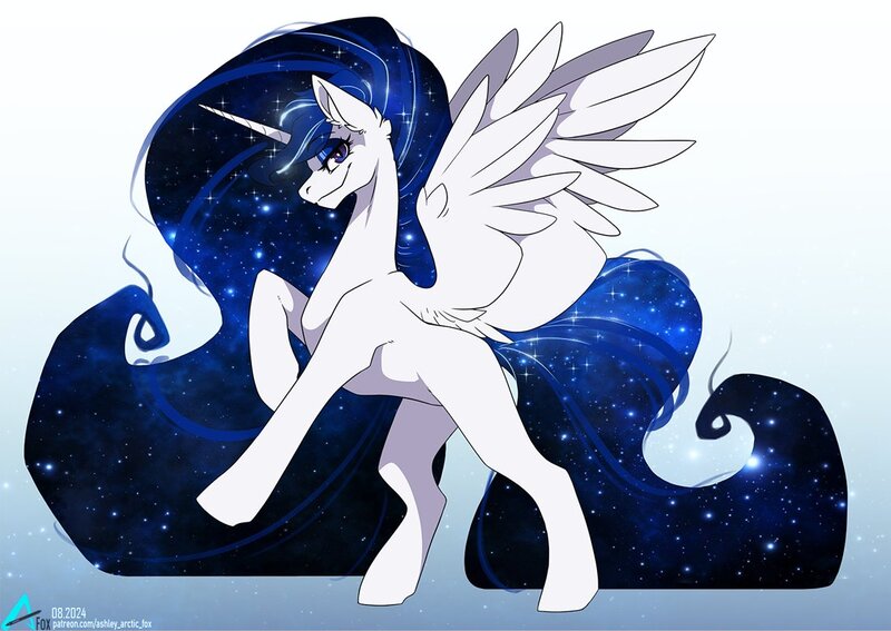 Size: 1100x779 | Tagged: safe, artist:arctic-fox, derpibooru import, oc, unofficial characters only, alicorn, pony, alicorn oc, horn, image, jpeg, solo, wings