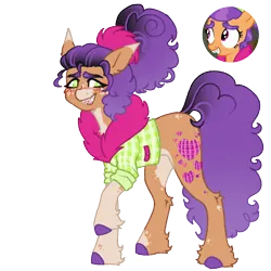 Size: 1000x1000 | Tagged: safe, artist:kazmuun, derpibooru import, plaid stripes, pony, series:kazmuun's drawing every pony, alternate design, image, png, simple background, transparent background