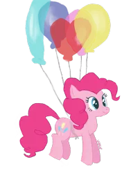 Size: 1203x1491 | Tagged: safe, artist:umsx, derpibooru import, pinkie pie, earth pony, pony, balloon, floating, image, pinkie pie day, png, simple background, solo, transparent background