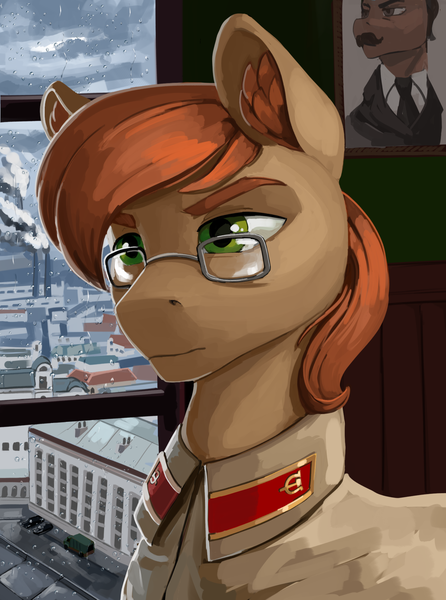 Size: 1560x2100 | Tagged: safe, artist:kelkessel, derpibooru import, oc, oc:steel stallion, oc:vasily pantsushenko, unofficial characters only, earth pony, pony, equestria at war mod, bust, eaw redux, image, male, png, portrait, solo, stalliongrad