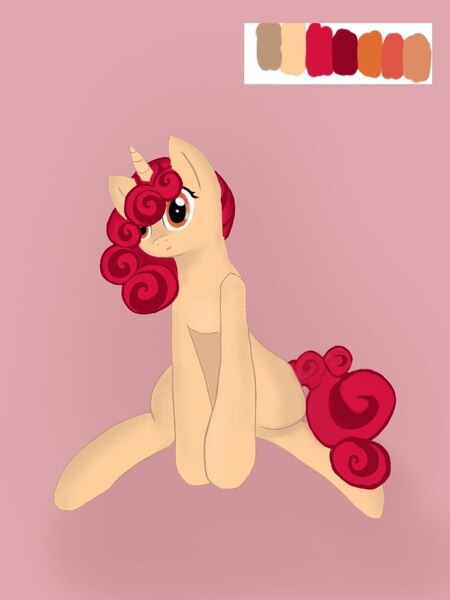 Size: 960x1280 | Tagged: source needed, safe, artist:risya, derpibooru import, oc, oc:stellar blossom, pony, unicorn, female, hair, horn, image, jpeg, mare, simple background