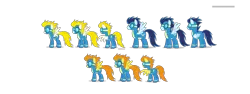 Size: 2880x1080 | Tagged: safe, derpibooru import, official, pegasus, pony, g4, leak, .svg available, clothes, concept art, image, my little pony adventures, png, reference sheet, simple background, transparent background, uniform, vector, wonderbolts, wonderbolts uniform