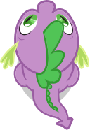 Size: 128x186 | Tagged: safe, derpibooru import, official, spike, dragon, g4, leak, concept art, image, my little pony adventures, overhead view, png, simple background, solo, transparent background