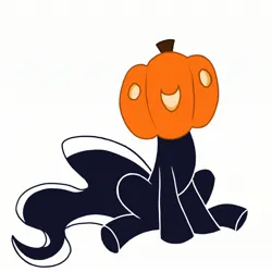 Size: 2100x2100 | Tagged: safe, artist:aprilfools, ponerpics import, the headless horse (character), headless horse, carved pumpkin, halloween, headless, holiday, image, jack-o-lantern, jpeg, pumpkin, pumpkin head, simple background, white background