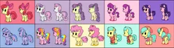 Size: 1280x352 | Tagged: safe, artist:starwarriorjian, derpibooru import, apple bloom, scootaloo, sweetie belle, earth pony, pegasus, pony, unicorn, cutie mark crusaders, horn, image, jpeg, solo