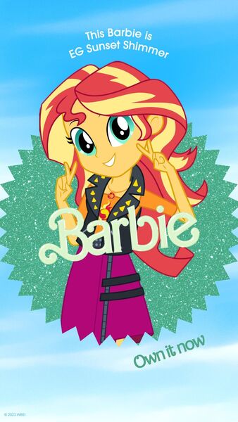 Size: 1080x1920 | Tagged: safe, derpibooru import, sunset shimmer, human, equestria girls, g4, barbie, barbie (film), female, image, jpeg, solo