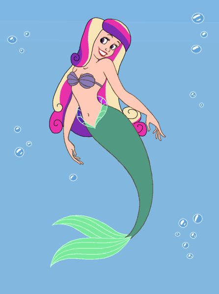 Size: 1023x1375 | Tagged: safe, artist:ocean lover, derpibooru import, princess cadance, human, mermaid, bare shoulders, beautiful, belly, belly button, bra, bubble, clothes, crossover, disney, disney princess, disney style, fins, fish tail, human coloration, humanized, image, light skin, lips, long hair, mermaid princess, mermaid tail, mermaidized, ms paint, multicolored hair, ocean, png, pretty, princess ariel, purple eyes, seashell, seashell bra, smiling, species swap, tail, tail fin, the little mermaid, underwater, underwear, water