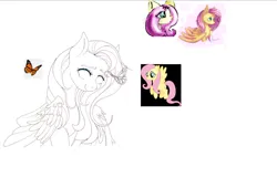 Size: 852x580 | Tagged: safe, artist:chunichichuni, derpibooru import, fluttershy, pegasus, pony, image, jpeg, solo