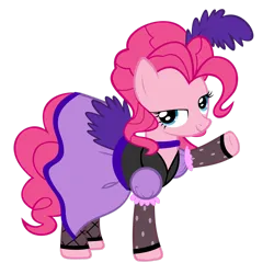 Size: 1600x1600 | Tagged: safe, artist:peachspices, derpibooru import, pinkie pie, g4, over a barrel, bedroom eyes, clothes, dress, image, lidded eyes, png, saloon dress, saloon pinkie