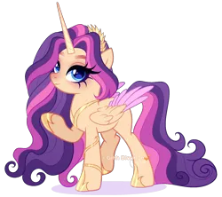 Size: 1669x1479 | Tagged: safe, artist:gihhbloonde, derpibooru import, oc, alicorn, pony, colored wings, female, image, magical lesbian spawn, mare, offspring, parent:fluttershy, parent:twilight sparkle, parents:twishy, png, simple background, solo, transparent background, two toned wings, wings