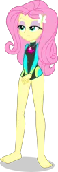 Size: 1360x4009 | Tagged: safe, alternate version, artist:dustinwatsongkx, derpibooru import, edit, fluttershy, sci-twi, twilight sparkle, human, equestria girls, g4, barefoot, clothes, feet, female, fluttershy's one-piece swimsuit, fluttershy's swimsuit, fluttershy's wetsuit, image, legless, lidded eyes, long sleeves, my little pony equestria girls: better together, one-piece swimsuit, png, simple background, solo, stupid sexy fluttershy, swimsuit, swimsuit edit, transparent background, vector, wetsuit