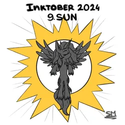 Size: 1000x1000 | Tagged: safe, artist:sunamoonmlp, derpibooru import, oc, oc:sunamoon, alicorn, pony, g4, cute, female, horn, image, inktober, inktober 2024, my little pony, png, wings