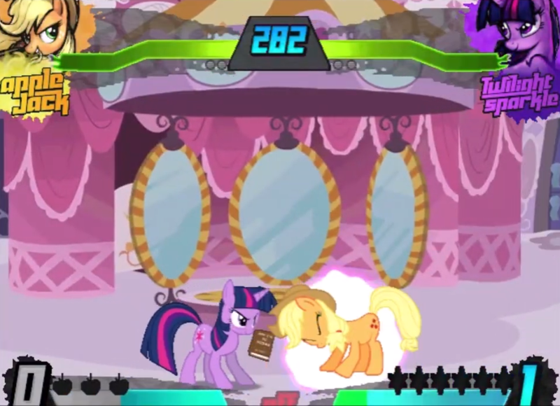 Size: 820x594 | Tagged: safe, applejack, twilight sparkle, fighting is magic, carousel boutique, fighting is magic underground, image, png