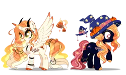 Size: 1280x766 | Tagged: safe, artist:dixieadopts, derpibooru import, oc, unofficial characters only, alicorn, earth pony, pony, female, hat, image, mare, png, simple background, transparent background, witch hat