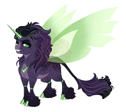 Size: 4600x4100 | Tagged: safe, artist:gigason, derpibooru import, oc, oc:darkling, changepony, hybrid, image, parents:twisalis, png, simple background, solo, transparent background