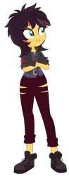 Size: 1900x4865 | Tagged: safe, artist:gmaplay, derpibooru import, screencap, sunset shimmer, human, costume conundrum, costume conundrum: sunset shimmer, equestria girls, equestria girls series, g4, spoiler:eqg series (season 2), clothes, converse, costume, cropped, crossed arms, halloween, halloween costume, holiday, image, my little pony equestria girls: better together, my little pony equestria girls: choose your own ending, png, shoes, smiling, solo, vampire shimmer