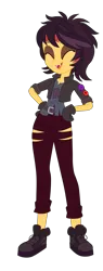 Size: 1900x4997 | Tagged: safe, artist:gmaplay, derpibooru import, screencap, sunset shimmer, human, costume conundrum, costume conundrum: sunset shimmer, equestria girls, equestria girls series, g4, spoiler:eqg series (season 2), clothes, converse, costume, cropped, eyes closed, fangs, halloween, halloween costume, holiday, image, my little pony equestria girls: better together, my little pony equestria girls: choose your own ending, open mouth, open smile, png, shoes, simple background, smiling, solo, transparent background, vampire shimmer