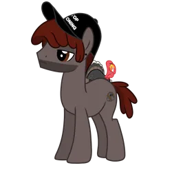 Size: 4121x4121 | Tagged: safe, artist:alicesponycorner, derpibooru import, oc, unofficial characters only, bird, earth pony, pony, turkey, hat, image, png, ponysona, simple background, solo, stubble, tom dark, transparent background, turkey tom, youtube, youtuber