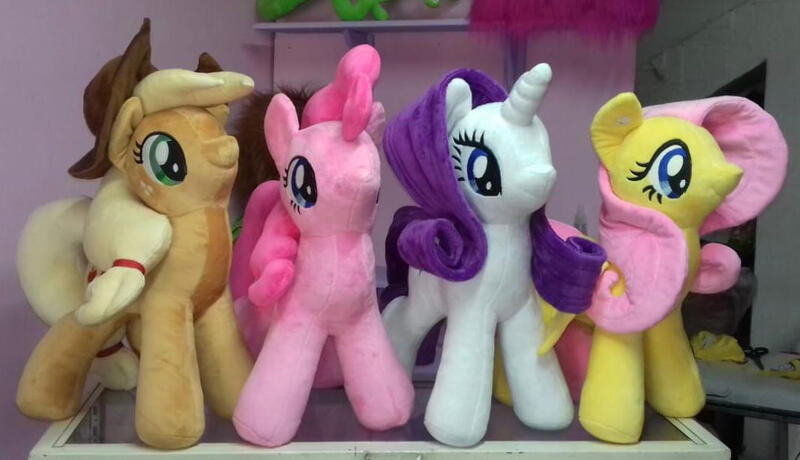 Size: 1065x612 | Tagged: safe, derpibooru import, applejack, fluttershy, pinkie pie, rarity, oc, original species, plush pony, pony, commission, emergency, image, jpeg, plushie