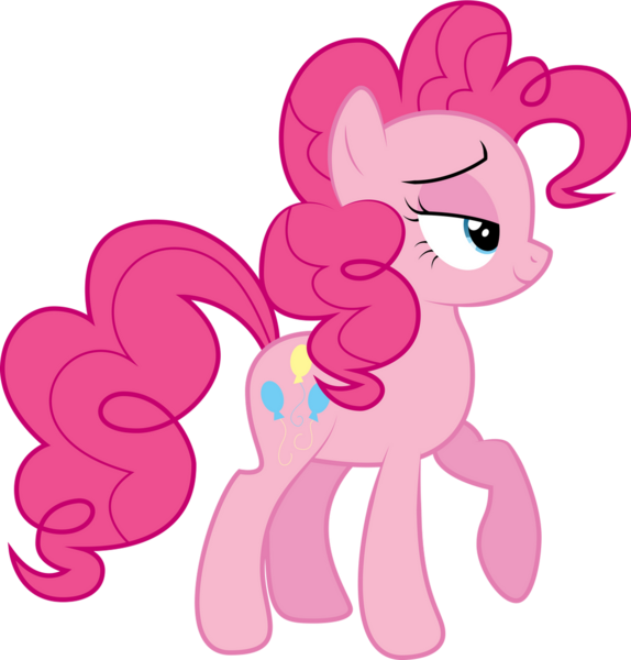 Size: 1024x1070 | Tagged: safe, artist:omniferious, derpibooru import, pinkie pie, earth pony, pony, g4, female, image, mare, png, raised hoof, simple background, solo, transparent background, vector